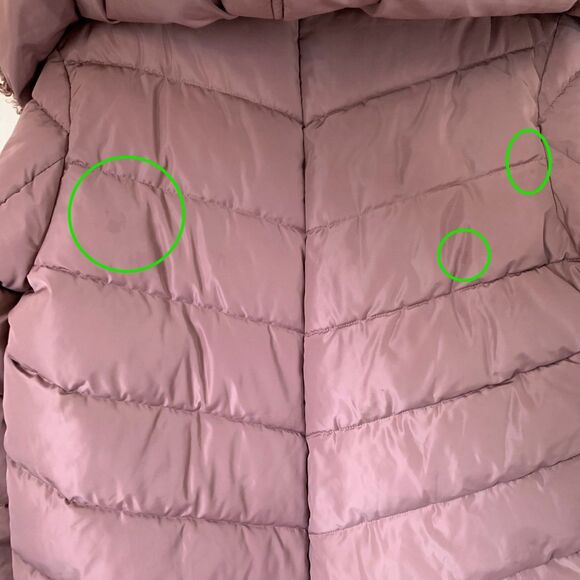 Jessica Simpson Puffer Coat Women L Purple Oversized Hood Full Zip Winter Warm - Picture 7 of 14